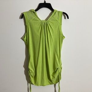 Te Verde Lime Green Hooded Tank